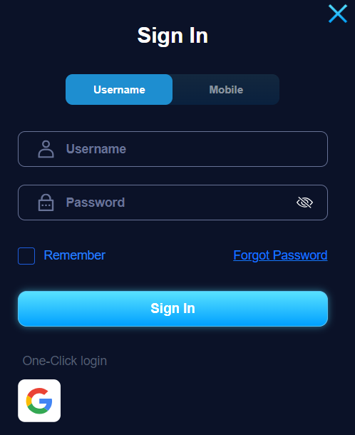 Jilihot login button